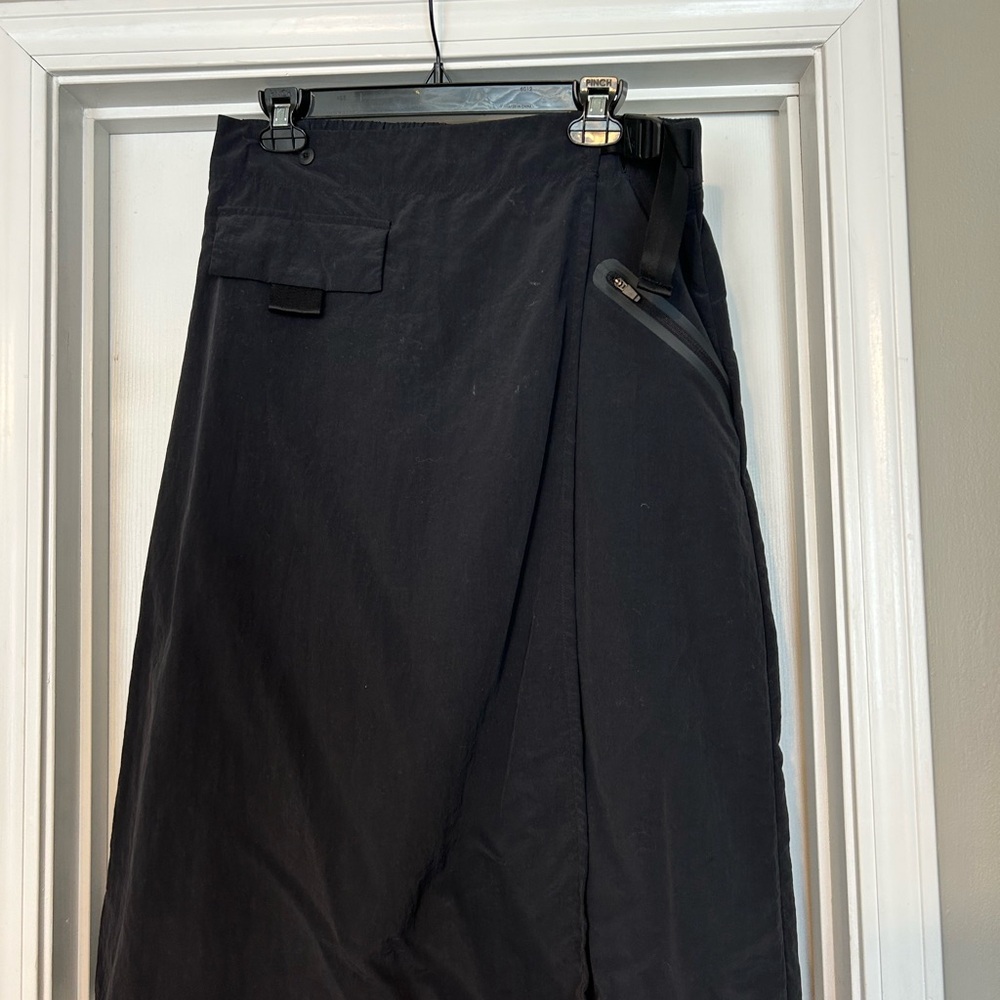 Black Nike athletic wrap skirt
